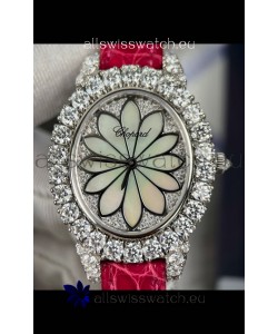 Chopard Super Clone L'Heure du Diamant Mossanites Steel Casing Watch 34MM