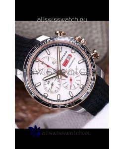 Chopard Classic Racing Chronograph 1:1 Mirror Replica Watch in Steel Casing - White Dial