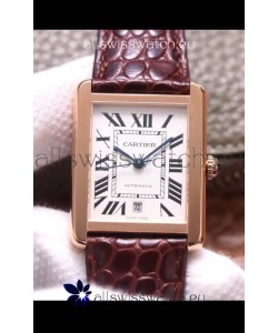 Cartier Tank Solo Swiss Automatic Watch in Rose Gold Plating 31MM Wide 