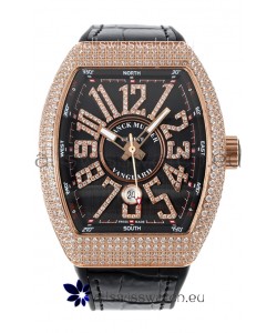 Franck Muller Vanguard V45 Yachting in Rose Gold Plating - Black Dial 