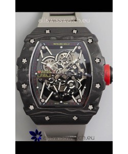 Richard Mille RM35-02 Rafael Nadal Forged Carbon Case with Grey Strap - 1:1 Super Swiss Quality