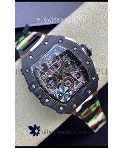 Richard Mille RM011 Felipe Massa 1:1 Mirror Quality One Piece Black Forged Carbon Case Watch