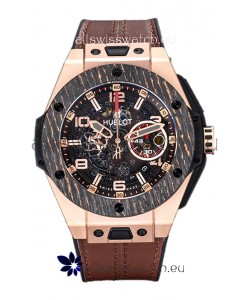 Hublot Big Bang F1 "King Carbon Gold" Edition Chronograph Swiss Replica Watch 