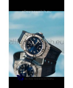 Hublot Big Bang One Click King Blue Dial Steel Case Swiss Replica Watch 39MM