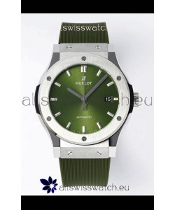 Hublot Classic Fusion Steel Green Dial 42MM Swiss Replica Watch 1:1 Mirror Quality