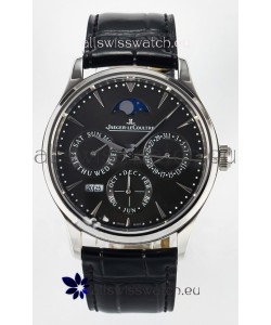 Jaeger LeCoultre Super Clone Master Ultra-Thin Perpetual Calendar Grey Dial Watch