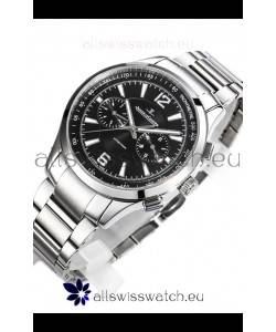 Jaeger LeCoultre Polaris Chronograph Stainless Steel Casing Black Dial Swiss Replica Watch 