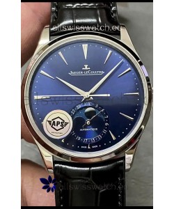 Jaeger LeCoultre Master Ultra Thin Moon Blue Dial 904L Steel 1:1 Mirror Replica Watch