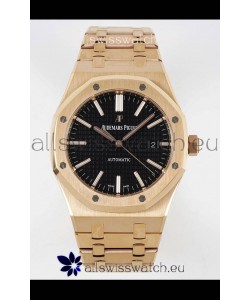 Audemars Piguet Royal Oak 15400 41MM Black Dial 904L Rose Gold CALIBRE 3120 Movement 1:1 Mirror Replica
