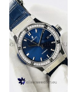 Hublot Classic Fusion Stainless Steel Blue Dial Swiss Replica Watch 1:1 Mirror Quality 