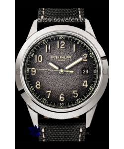 Patek Philippe Calatrava 5226G-001 904L Steel 1:1 Mirror Replica Watch Hybrid Leather/Canvas Strap