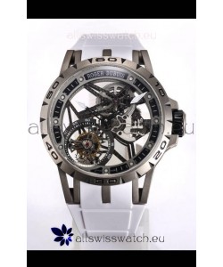 Roger Dubuis Excalibur Spider Flying Tourbillon Skeleton Titanium Casing 45MM 1:1 Mirror Swiss Watch