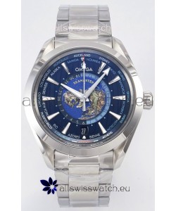 Omega Aqua Terra 150M Wolrd Timer 24 Blue Dial 904L Steel 1:1 Mirror Replica 41MM 