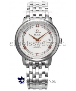 Omega De Ville Co-Axial Chronometer 36.8MM Swiss Replica Watch in White Dial