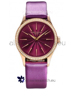 Patek Philippe Calatrava 4997 Ladies Rose Gold Pink Dial with Swiss Automatic Movement Watch