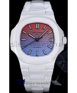 Patek Philippe Nautilus 5711 AET Remould White Ceramic Edition Gradient Dial Swiss Replica Watch