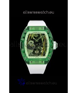 Richard Mille RM26-01 Tourbillon Panda Transparent Sapphires Casing Watch - Super Clone Replica