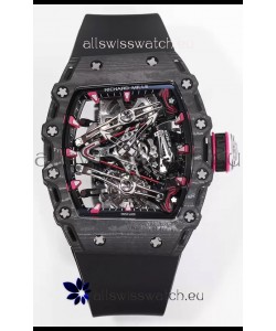 Richard Mille RM38-02 Carbon Casing Bubba Watson Black Rubber Tourbillon Movement 1:1 Mirror Replica