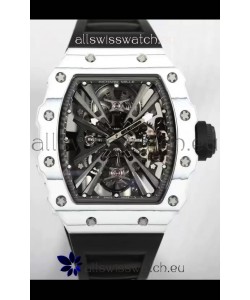 Richard Mille RM12-01 White Carbon Fiber Case Genuine Tourbillon Movement 1:1 Mirror Replica Watch