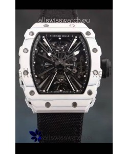 Richard Mille RM12-01 White Carbon Fiber Case Genuine Tourbillon Movement 1:1 Mirror Replica Watch