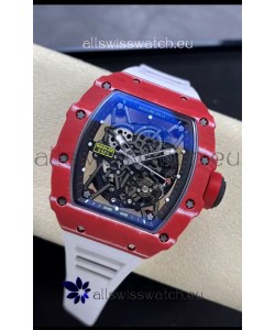 Richard Mille RM35-02 Rafael Nadal Red Carbon Fiber Casing with Genuine Tourbillon Super Clone Watch