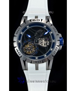 Roger Dubuis Excalibur Spider Flying Tourbillon Skeleton Titanium Casing 1:1 Mirror Swiss Watch