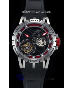 Roger Dubuis Excalibur Spider Flying Tourbillon Skeleton Titanium Casing 1:1 Mirror Swiss Watch