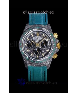 Rolex Daytona DiW Forged Cabon Casing 1:1 Mirror Replica Black Carbon Dial