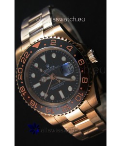 Rolex GMT Masters Japanese Replica Watch in Rose Gold Casing