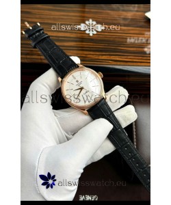Rolex Cellini Date Ref#50505 Replica 1:1 Mirror Rose Gold Steel White Dial Watch 