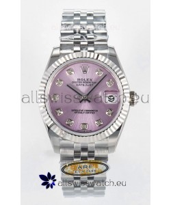 Rolex Super Clone Datejust ETA 2688 Movement 31MM Stainless Steel Case Pink Dial Watch