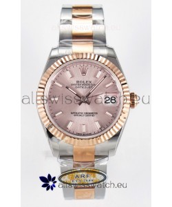 Rolex Super Clone Datejust ETA 2688 Movement 31MM Two Tone Rose Gold Swiss Champange Dial