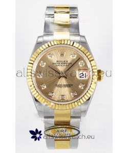 Rolex Super Clone Datejust ETA 2688 Movement 31MM Two Tone Yellow Gold Watch and Dial