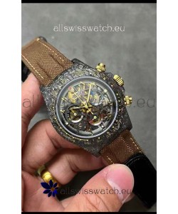 Rolex Cosmograph Daytona "La Montoya" Skeleton Edition Carbon Fiber Watch - Cal.4130 Movement 