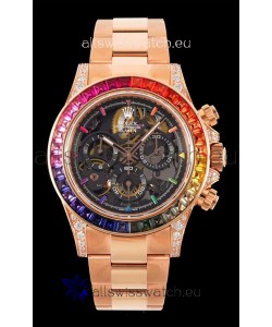 Rolex Daytona Blaken Gold 1:1 Swiss Mirror Replica Skeleton Dial Cal.4130 Movement