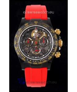 Rolex Daytona Blaken Red 1:1 Swiss Mirror Replica Skeleton Dial Cal.4130 Movement