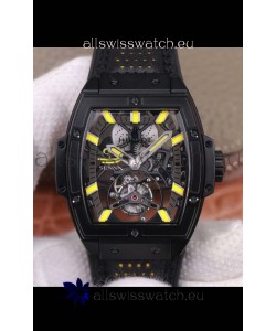 Hublot Masterpiece MP Senna Edition Genuine Tourbillon Swiss Replica Watch in PVD Coating