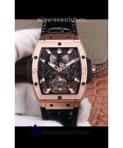 Hublot Masterpiece MP Edition Genuine Tourbillon Swiss Replica Watch In Rose Gold Casing