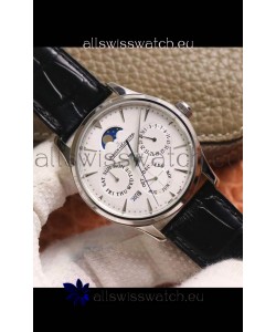 Jaeger LeCoultre Master Ultra-Thin Perpetual Calendar White Dial Swiss Replica Watch 