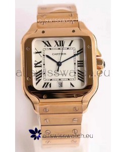 Cartier Santos De Cartier XL 1:1 Rose Gold Casing Swiss Replica Watch 40MM