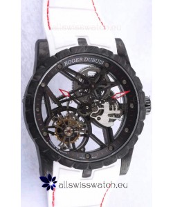 Roger Dubuis Excalibur Spider Flying Tourbillon Skeleton Carbon Casing 1:1 Mirror Swiss Watch