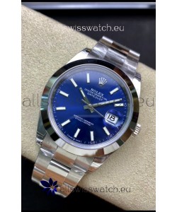 Rolex Datejust 126300 41MM Cal.3135 Swiss 1:1 Mirror Replica Watch in 904L Blue Dial
