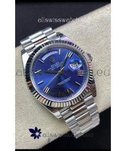 Rolex Day Date M228206-0015 904L Steel 40MM - Blue Dial 1:1 Mirror Replica