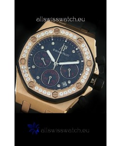 Audemars Piguet Royal Oak Offshore Lady Alinghi Swiss Watch in Black Checkered Dial