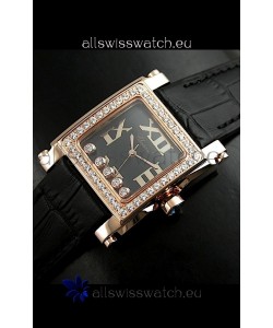 Chopard Happy Sport Swiss Replica Watch in Black Strap