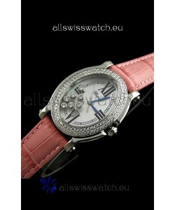 Chopard Happy Sport Swiss Replica Watch in Pink Strap