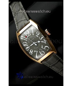 Franck Muller Black Casa Japanese Replica Watch in Grey Dial