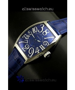 Franck Muller Crazy Hours Japanese Replica Watch in Blue Dial