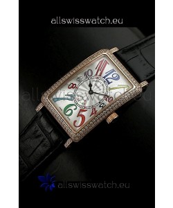 Franck Muller Long Island Japanese Replica Watch in White Dial