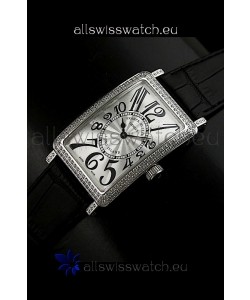 Franck Muller Long Island Japanese Replica Watch in Silver White Dial